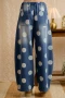 Back of the Polka-Dot Barrel Jeans style IB1884-02 from Bibi in the color washed denim