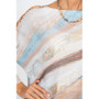 Close up of the Multicolor Abstract Wave Print Sweater style 9013 from Look Mode in the color blue