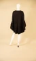 Back of the Shawl Overlay Architectural Shift Dress style F26003 from Samuel Dong in the color black