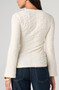 Back of the Flare Sleeve Crew Neck Knit Top style LM8M74KB44 from Liverpool in the color cream