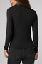 Back of the Wrap Neck Long Sleeve Top style LM8L49VMK from Liverpool Jeans in the color black