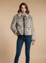 Front of the Zebra Print Faux Fur Winter Jacket style IN406 1135 from Nikky Apparels in the multi print