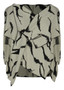 Front of the Fari Poncho Top style SW-41045 from Kozan in the rhythm print