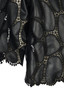Close up of the Pleather Mesh Edition Jacket style LE-22052 from  Kozan in the veil print
