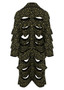 Back of the Savannah Polka-Dot Print Coat style RC-2919 from Kozan in the Bee print