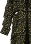 Close up of the Savannah Polka-Dot Print Coat style RC-2919 from Kozan in the Bee print