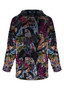 Back of the Crushed Velvet Botanical Toby Top style CL-4974 from Kozan in the botanical print