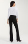 Back of the Bobbie 32" Baby Boot Jeans style LM4762EX from Liverpool Jeans in the color black rinse