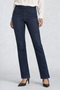 Front of the Straight Slim Pull-On Jeans style PP-004-NSM from Carreli Jeans in the color dark rinse