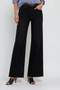 Front of the Streamline Wide Leg Ankle Jeans style PR-9595 from Carreli Jeans in the color black