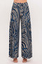 Front of the Printed Pocket Palazzo Pants style P330-290 from Last Tango in the colors blue and taupe