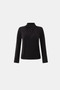 Front of the Twisted Mock Neck Top style 264172 from Joseph Ribkoff in the color black