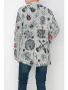 Back of the Glam Sequin Embellished Lace Blazer style 4800GY from Origami in the rock n roll print