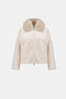 Front of the Detachable Faux Fur Collar Jacket style 264920 from Joseph Ribkoff in the color birch