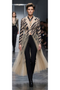 Front of the Longline Blazer Jacket with Mesh Tulle Panel style 4773TP from Origami in the mocha zebra print