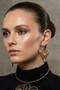 Front of the Textured Bronze Triangle Pendant Earrings SKU 31908 from Jeff Lieb