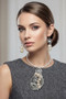 Front of the Faux Pearl Silver Twist Wire Necklace SKU 31915 from Jeff Lieb