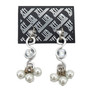 Front of the Faux Pearl Spiral Pendant Earrings SKU 31916 from Jeff Lieb