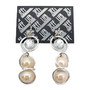 Front of the Faux Pearl Pendant Earrings SKU 31917 from Jeff Lieb