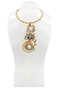 Front of the Bling & Pearl Twist Wire Necklace SKU 31922 from Jeff Lieb