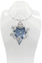 Front of the Textured Blue & Silver Twist Wire Necklace SKU 31934 from Jeff Lieb