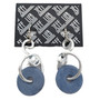 Front of the Blue & Silver Spiral Pendant Earrings SKU 31937 from Jeff Lieb