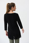 Back of the Fringe Hem Tunic from Joseph Ribkoff in the color black