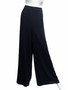 Front of the Chiffon Overlay Wide Leg Pants from Joseph Ribkoff in the color black