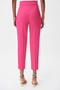 Model showing the back of the Cropped Suit Pants from Joseph Ribkoff in the color pink