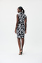 Back of the Zip Up Sleeveless Dress from Joseph Ribkoff in the colors black and vanilla