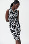 Front of the Zip Up Sleeveless Dress from Joseph Ribkoff in the colors black and vanilla