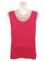 Back of the Scoop Neck Basic Tank from Dolcezza in the color red