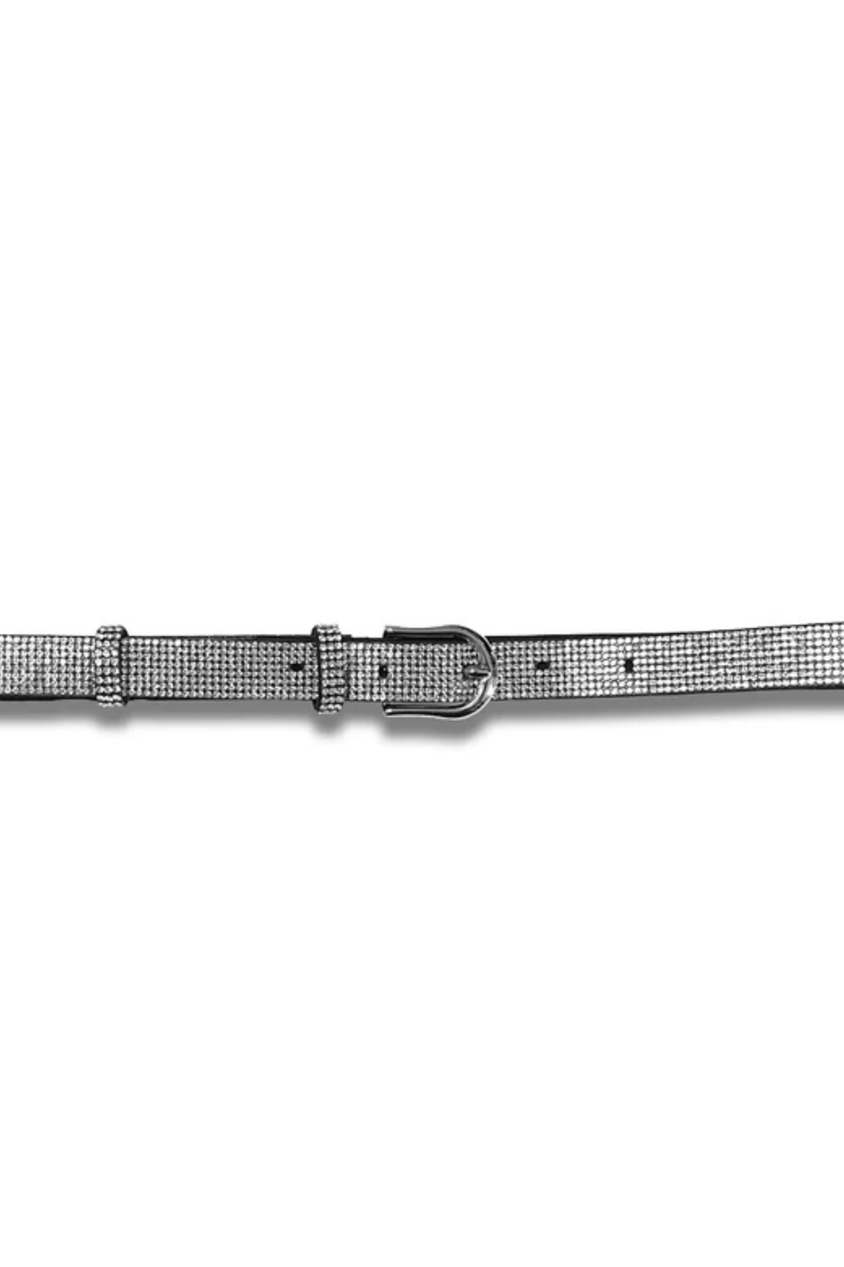 Frank Lyman Skinny Rhinestone Buckle Belt