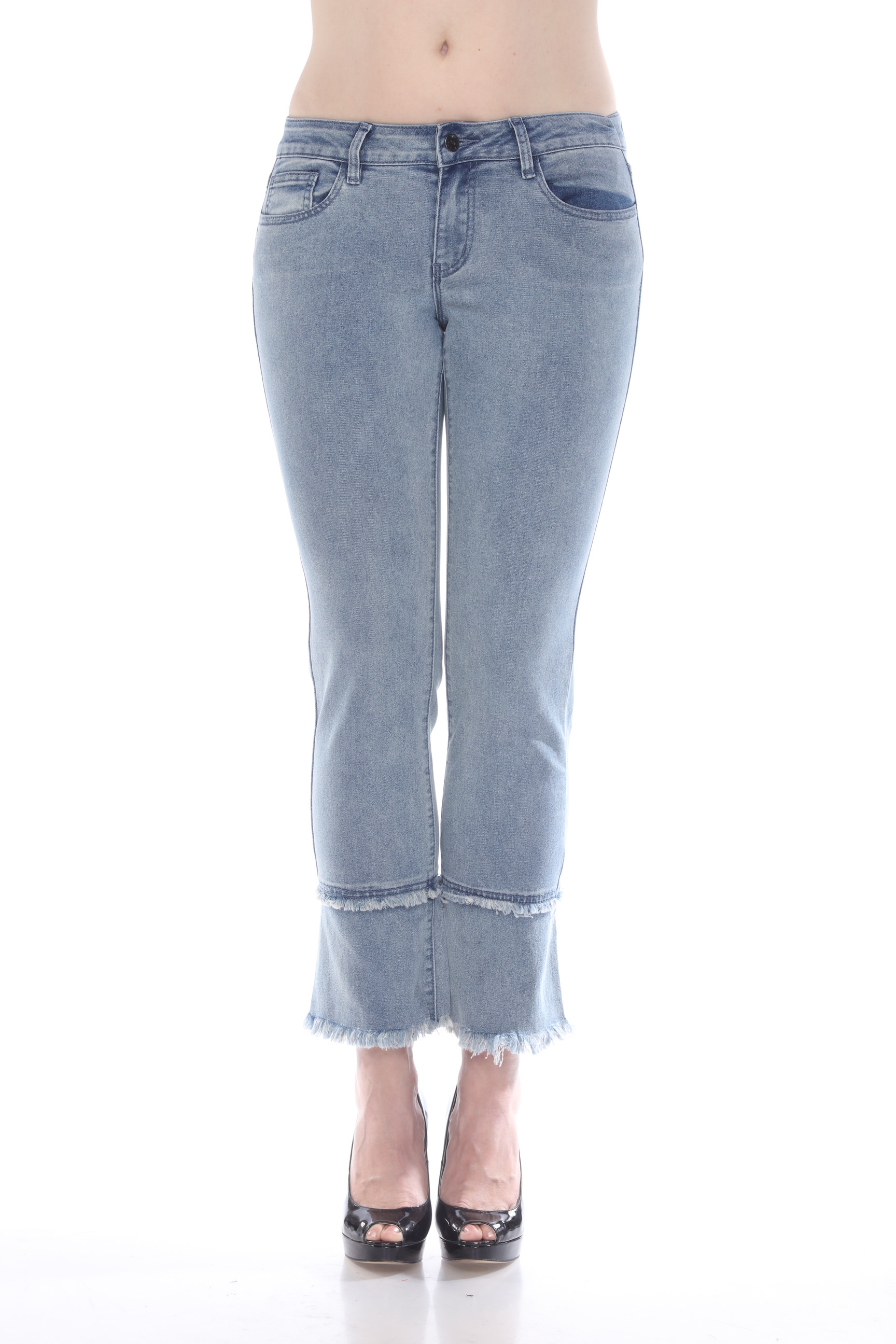 Pantalon Frayed Jeans Militar Mujer