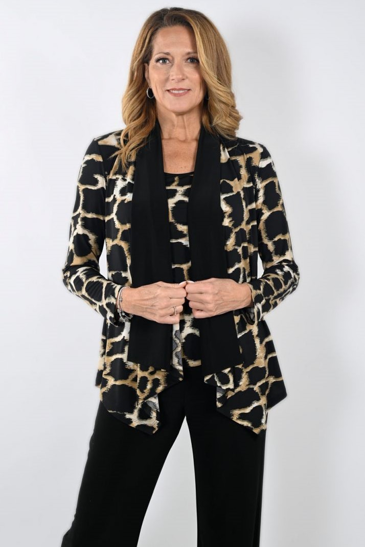 Animal Print Moto Jacket - Vita Boutique