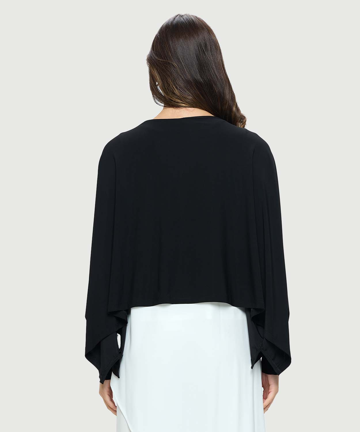 High-Low Batwing Top with Arm Cuffs - Vita Boutique