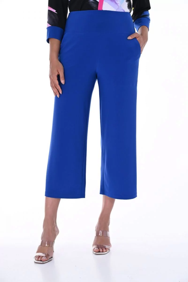 Wide-leg slit pant