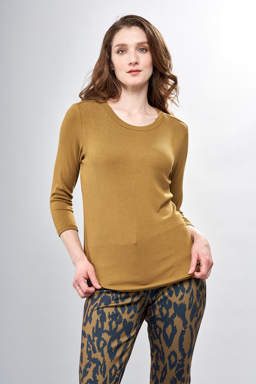 25ss Wooster Crepe Knit Bi Color Rib Tee（Rib Knit 2x2