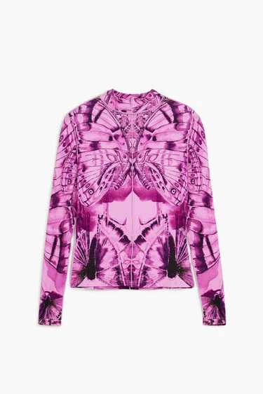 【AAKE】BUTTERFLY LONG SLEEVE T Amazon.com: Monarch Butterfly Wings Casual Bodysuit Tops for