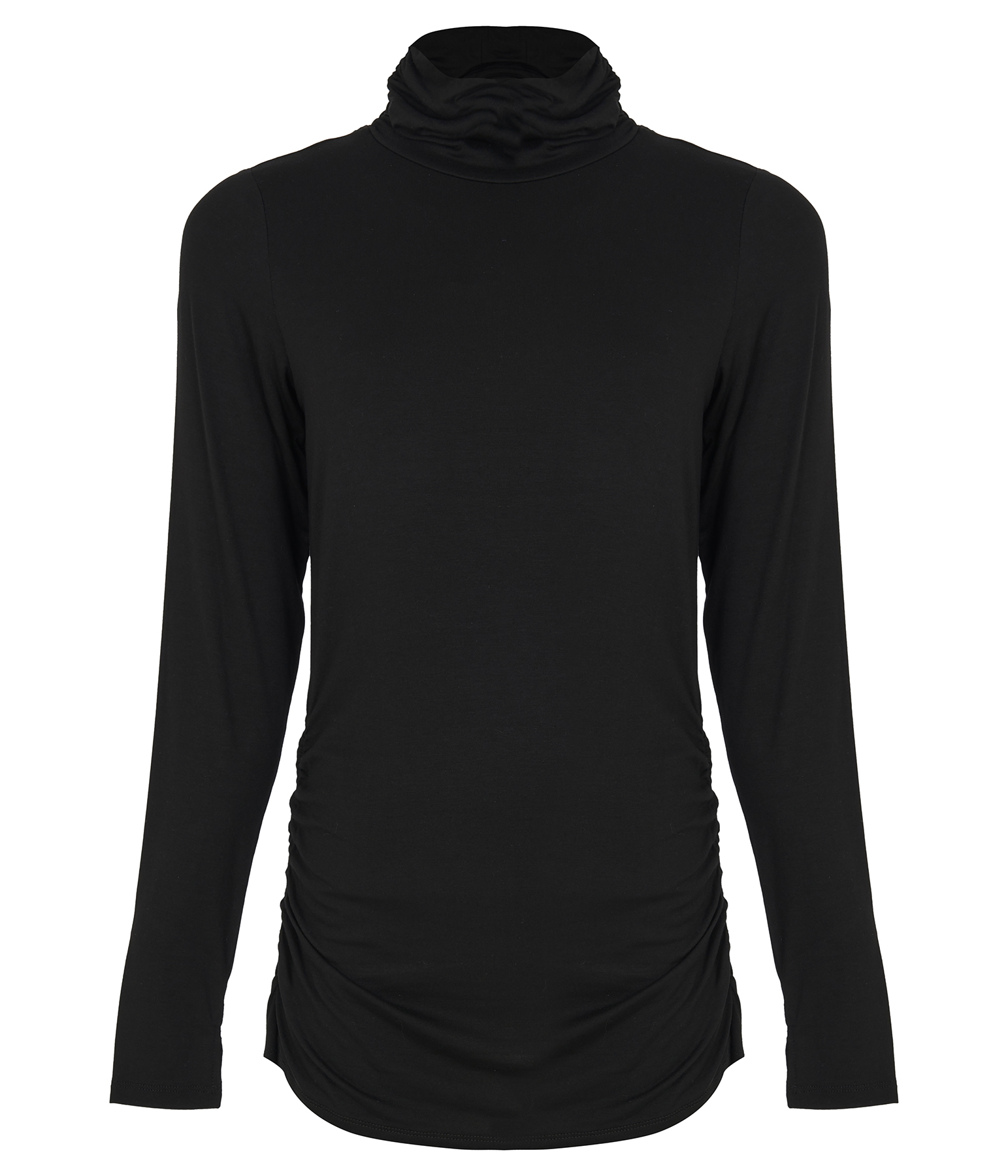 【THE MOZZ】[Premium] Fair Turtleneck Whole Garment Set-up Ruched Max Turtleneck Top - Vita Boutique