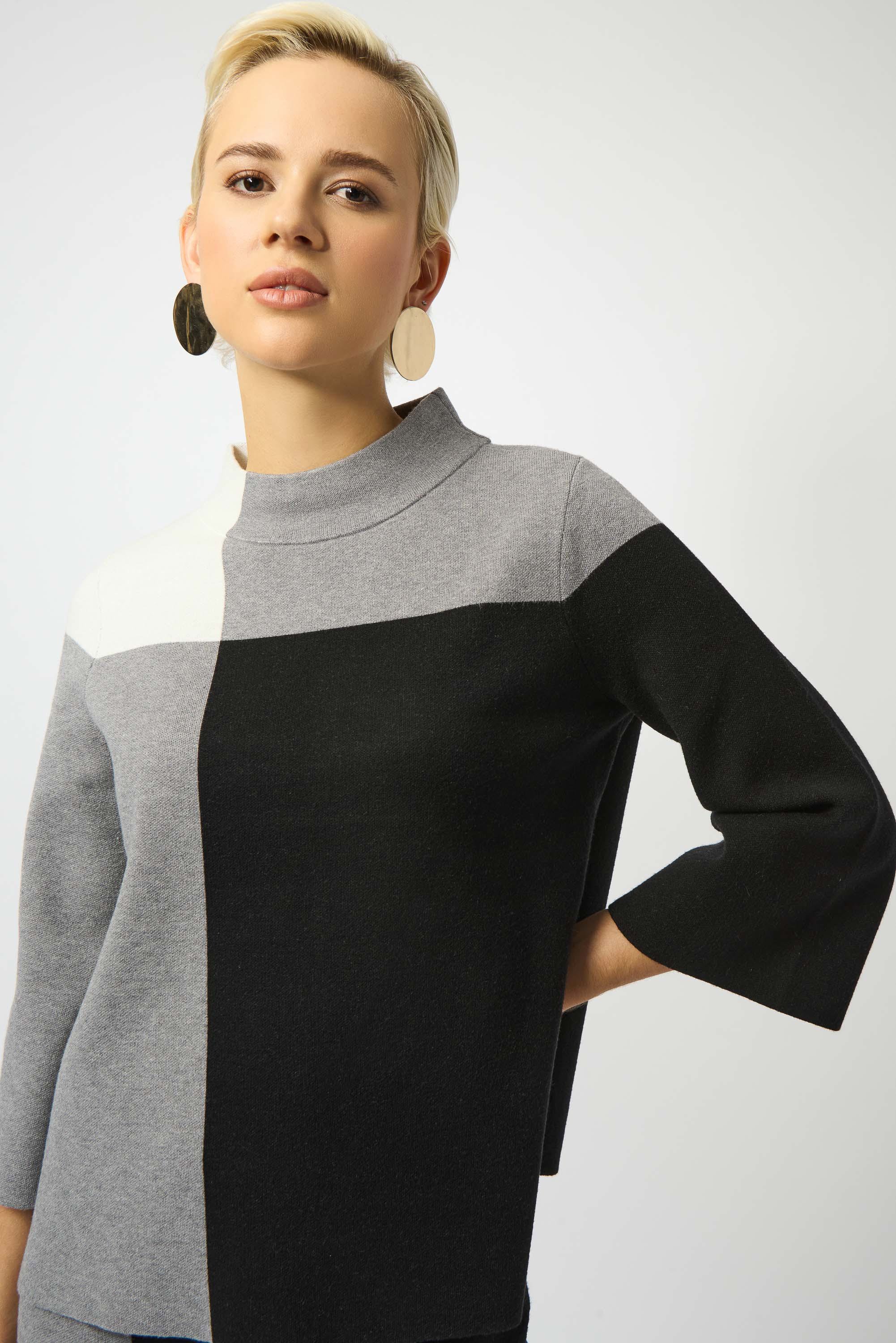 ★24FW新作★CODE GRAPHY★BLOCKCORE JACQUARD COLOR ROUND KNIT Jacquard Sweater Color Block Pullover - Vita Boutique
