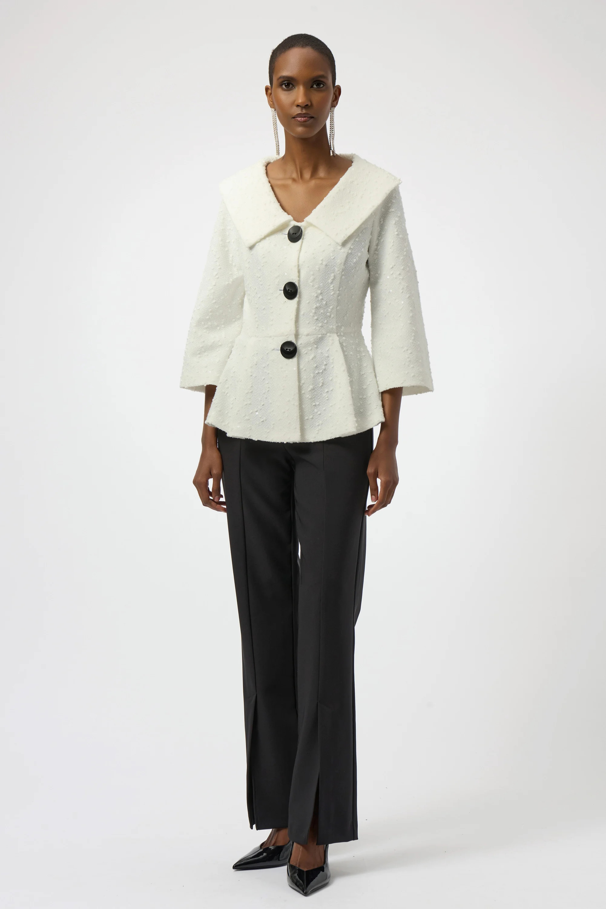 ジャケット・アウター Double Knit Peplum Jacket Double Knit Peplum Jacket – L'AUBE BLANC