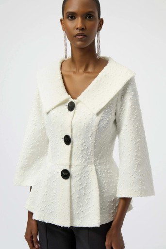 ジャケット・アウター Double Knit Peplum Jacket Double Knit Peplum Jacket – L'AUBE BLANC
