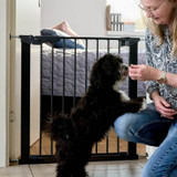 DogSpace Lassie Pressure Fitted Dog Gate, Black (73.5-79.6cm) Dog Live