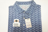 Peter Millar Night Voyage Aqua Cotton Polo Mens Medium Atlantic Blue 607A 921612