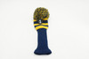 Pacific Golf Golf   Driver Headcover Navy/Yellow Pom Pom Head Cover Good