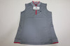 FootJoy Sleeveless 1/4 Zip Printed Polo Womens X-Small Grey 1052B 01268693 New