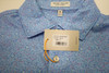 Peter Millar Golf Pattern Polo Mens Size Medium COTTAGE BLUE 600C 01268448 New