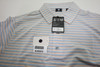 FootJoy Multi PNSTRP Polo Mens Size Large WT/PLTM/LKBL/SNST 1043A 01262975 New