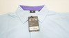 FootJoy Golf Eng Pinstripe Lisle Polo Mens Size Large Mist 1015A 01231635 New